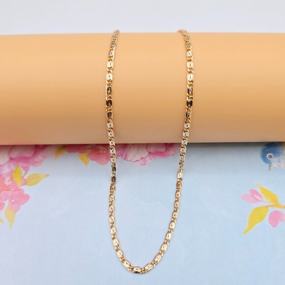 Elegant Box Link Rose Gold Chain Necklace for Men & Women, 19.7 Inch, XPNL0094 - Picture 4 of 11